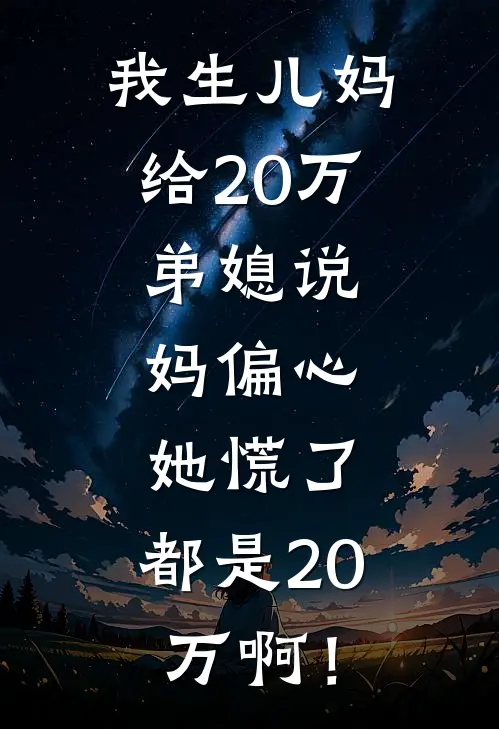 我生儿妈给20万，弟媳说妈偏心，她慌了：都是20万啊！