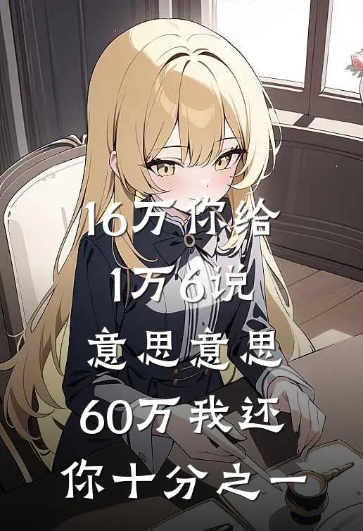16万你给1万6说意思意思，60万我还你十分之一