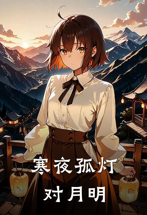 寒夜孤灯对月明
